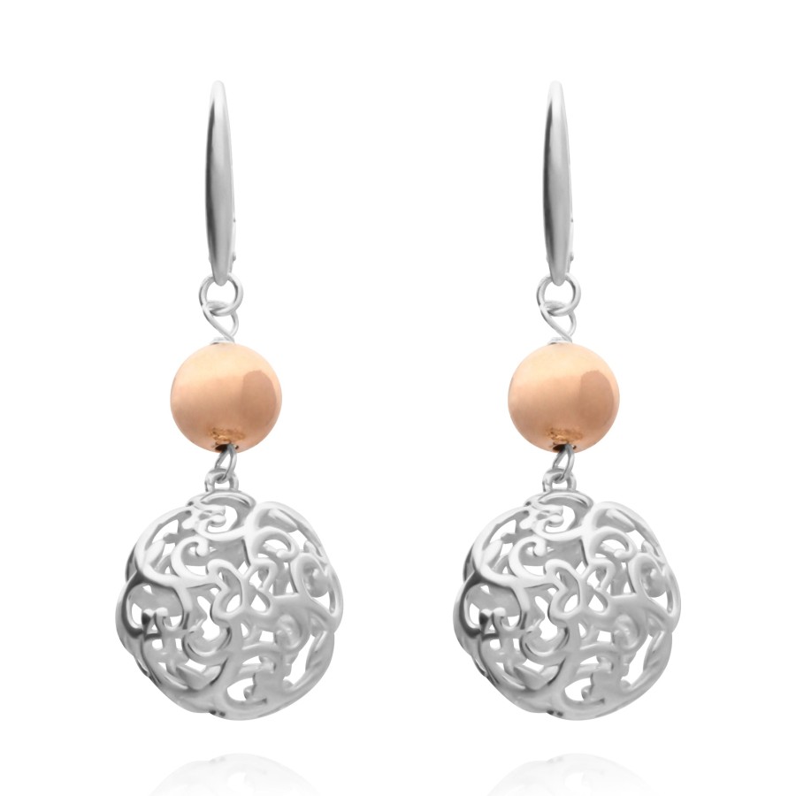 Online TANYA MOSS Aretes Mujer Plata 925 Elia Esfera Gold Filled