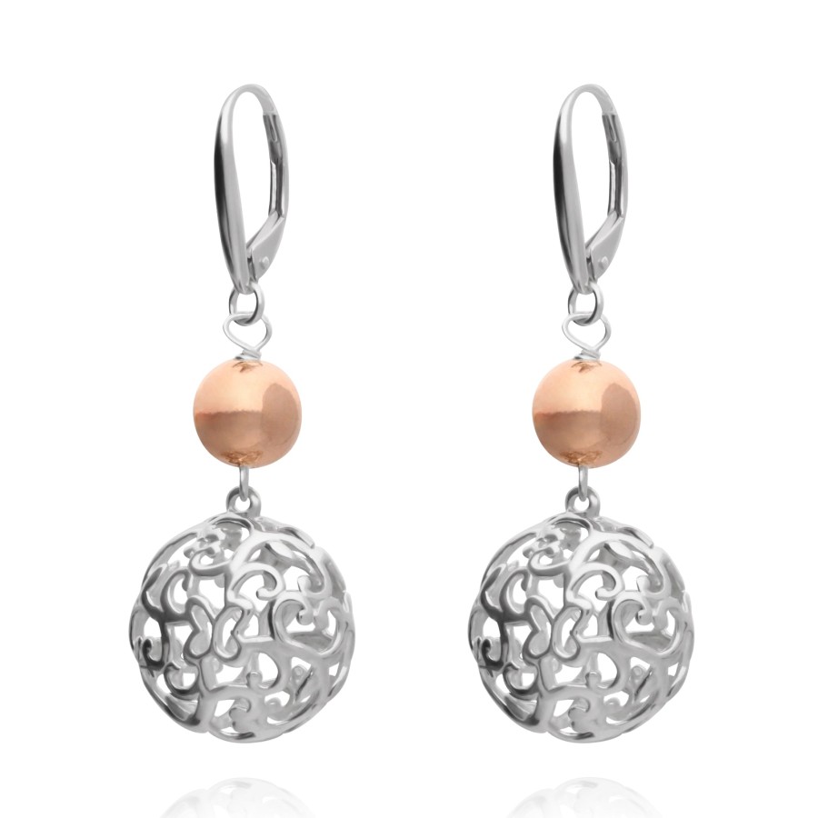 Online TANYA MOSS Aretes Mujer Plata 925 Elia Esfera Gold Filled