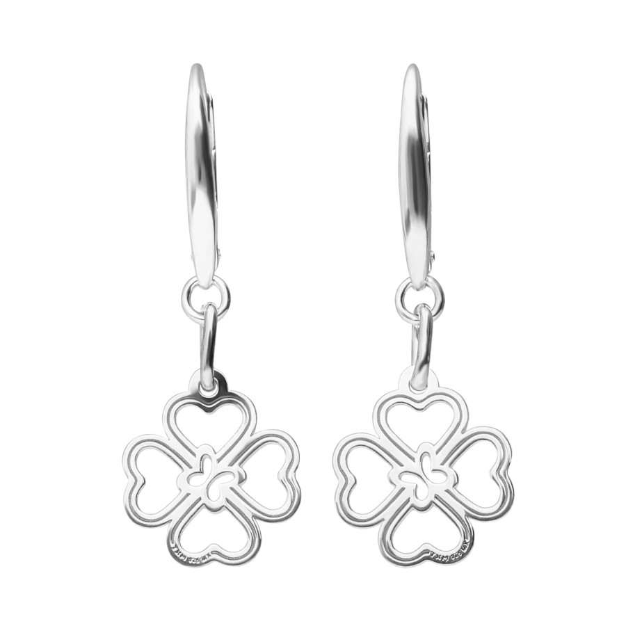 New TANYA MOSS Aretes Mujer Plata 925 Carisma Trebol