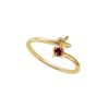 Online TANYA MOSS Anillo Mujer Oro 14K Oro Cruzado Mariposa Rubi