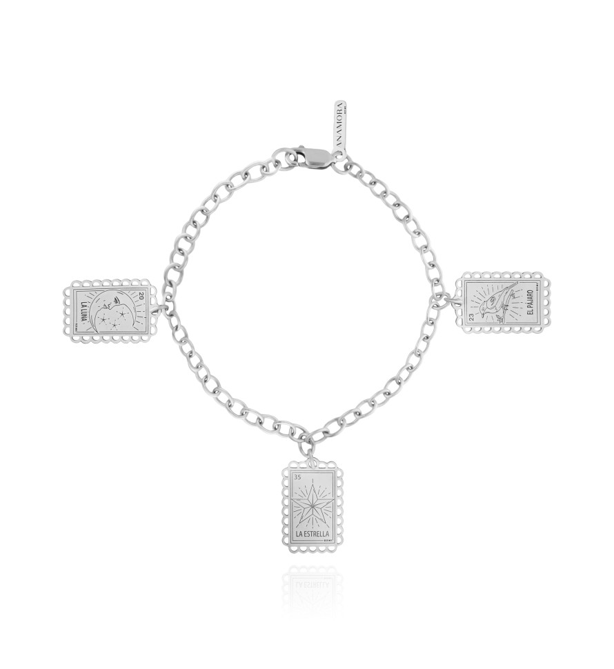 Online TANYA MOSS Pulsera Mujer Plata 925 Loteria Luna Estrella Pajaro Anamora Por Tanya