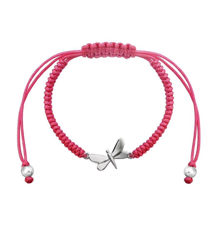 Online TANYA MOSS Pulsera Mujer Plata 925 Alegria Libelula Tejida Rosa