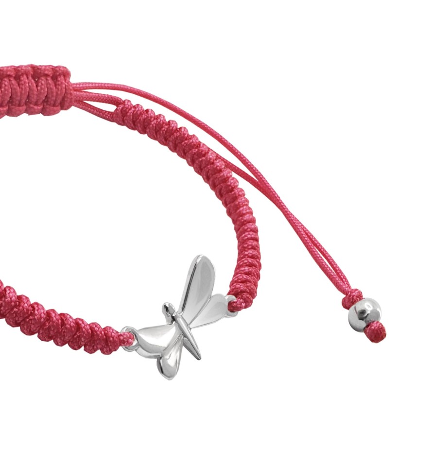 Online TANYA MOSS Pulsera Mujer Plata 925 Alegria Libelula Tejida Rosa