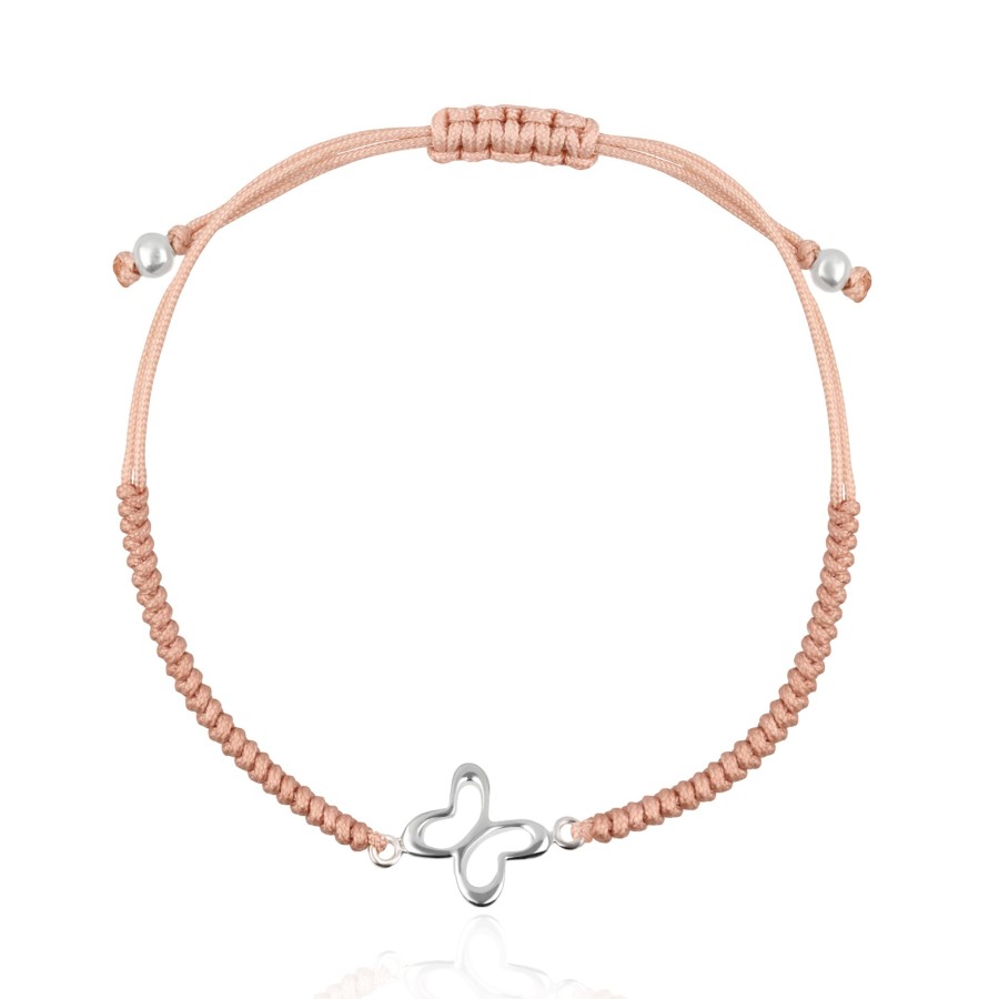 Best TANYA MOSS Pulsera Mujer Plata 925 Alegria Mariposa Tejida Nude