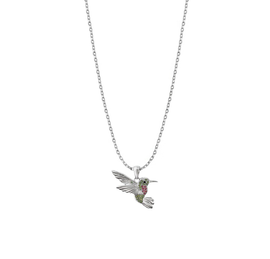 Clearance TANYA MOSS Dije Mujer Plata 925 Florecer Colibri Cristales Anamora Por Tanya Moss