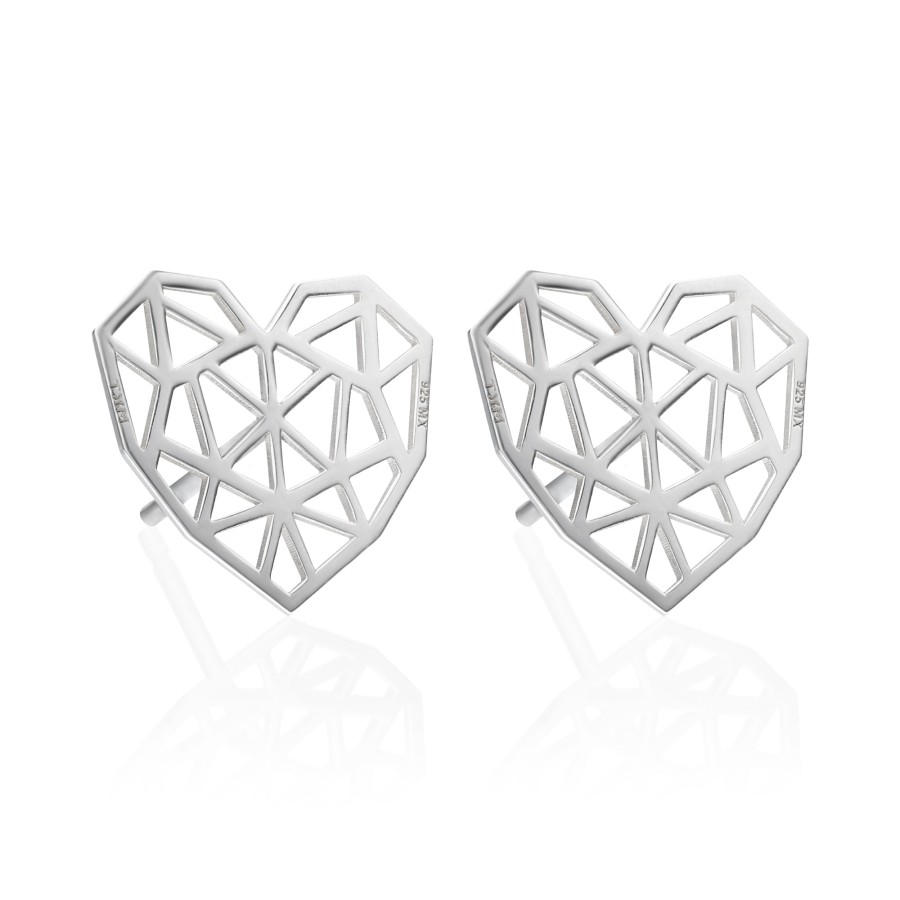 Hot TANYA MOSS Aretes Mujer Plata 925 Origami Corazon Anamora Por Tanya Moss