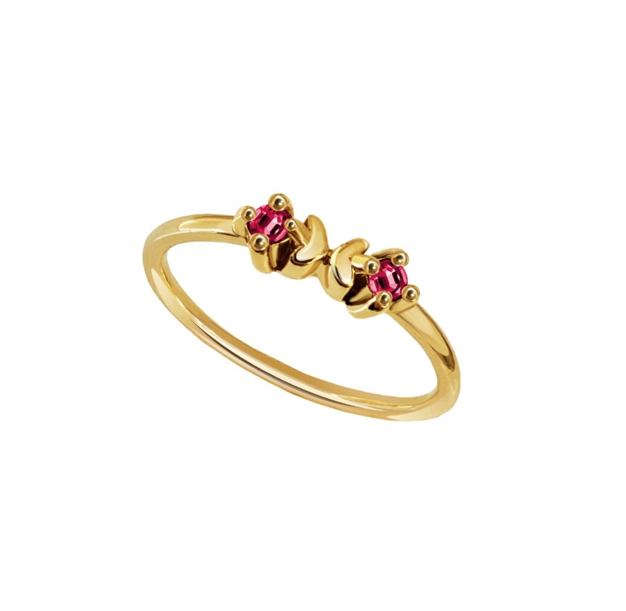 Best TANYA MOSS Anillo Mujer Oro 14K Oro Mariposa Rubi