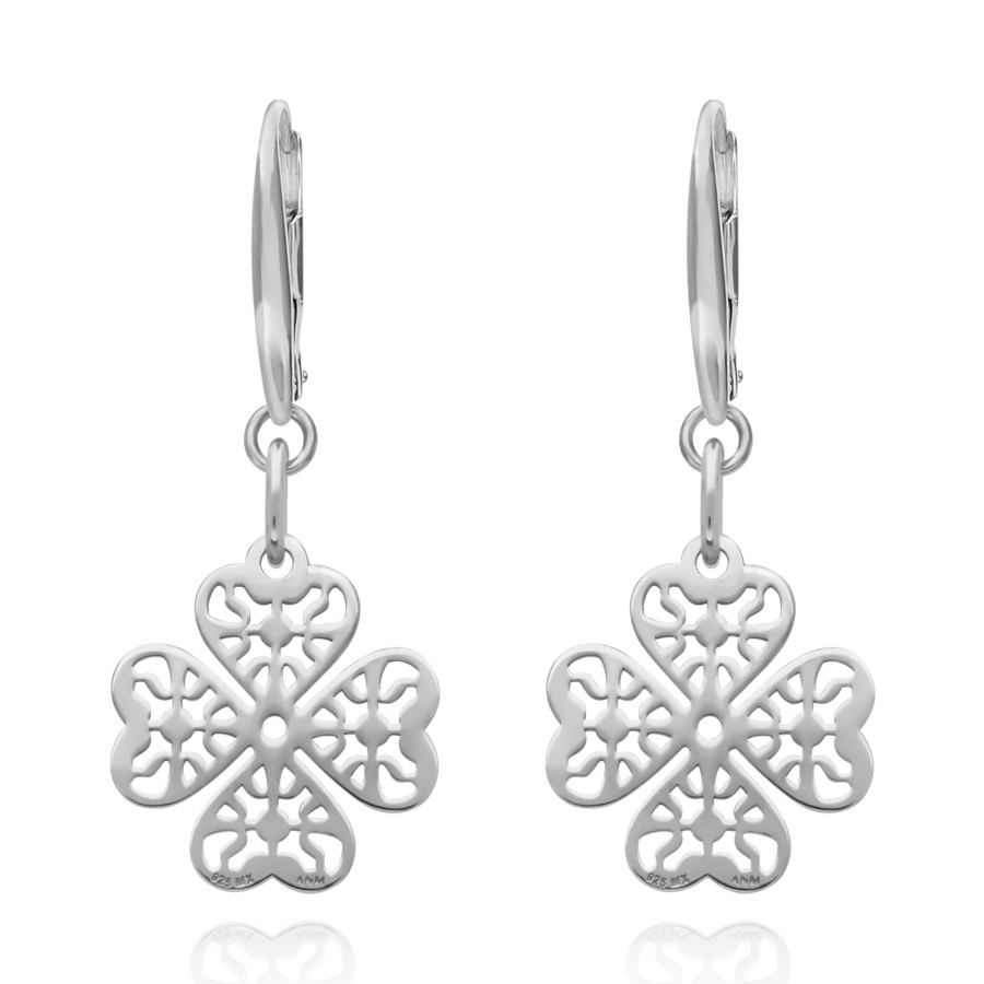 Wholesale TANYA MOSS Aretes Mujer Plata 925 Amuletos Trebol Anamora Por Tanya Moss