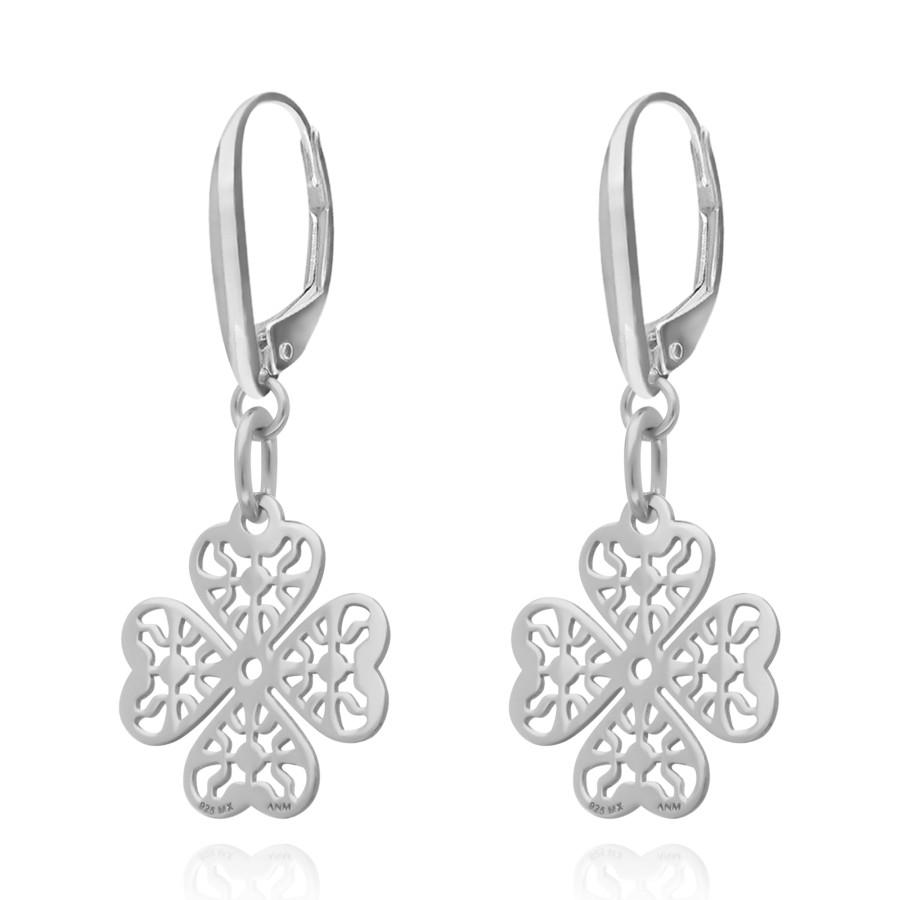 Wholesale TANYA MOSS Aretes Mujer Plata 925 Amuletos Trebol Anamora Por Tanya Moss