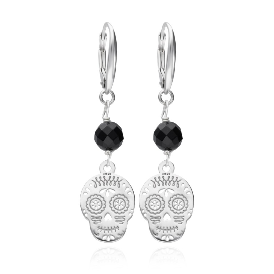 Online TANYA MOSS Aretes Mujer Plata 925 Calaverita Onix Anamora Por Tanya Moss