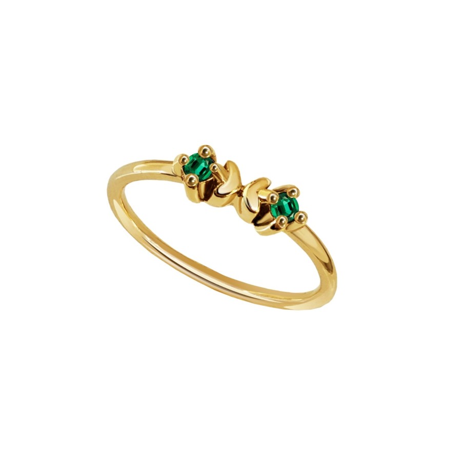 Best TANYA MOSS Anillo Mujer Oro 14K Oro Mariposa Esmeralda