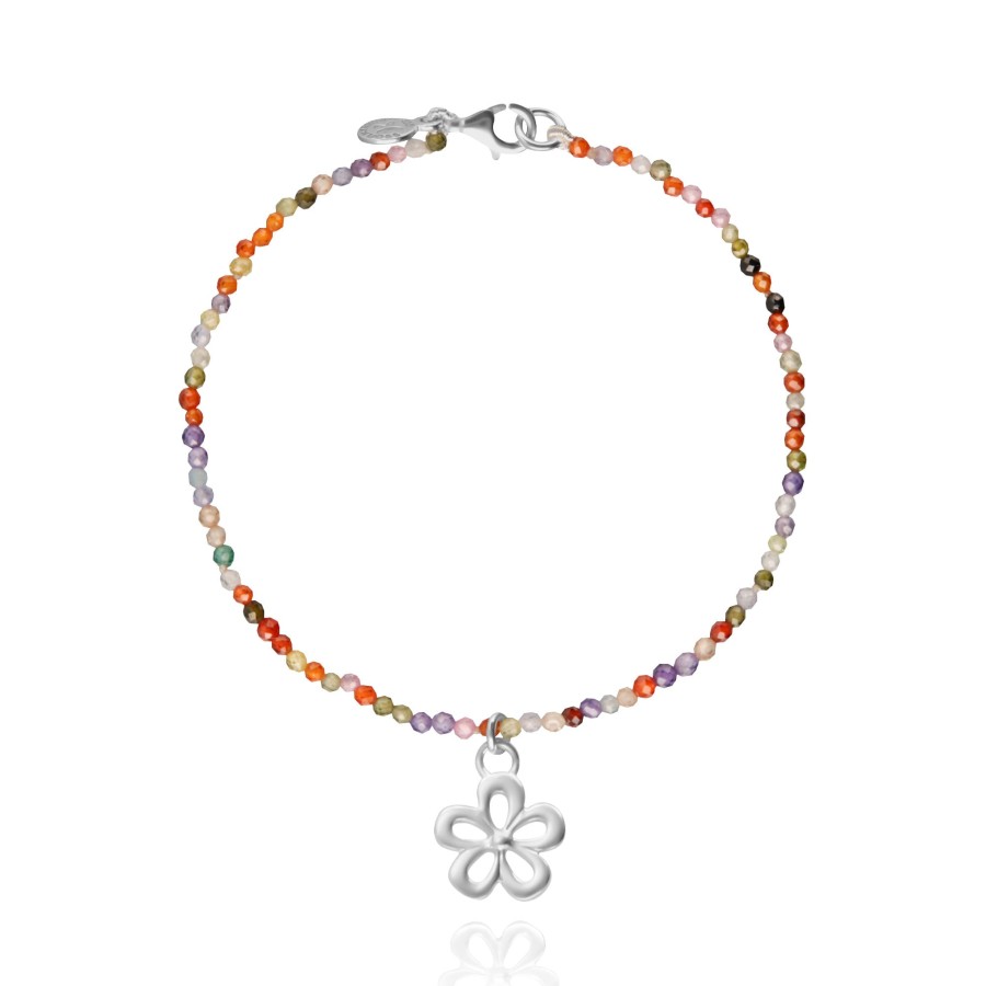 Best TANYA MOSS Pulsera Mujer Plata 925 Alegria Hilo Flor Circonia