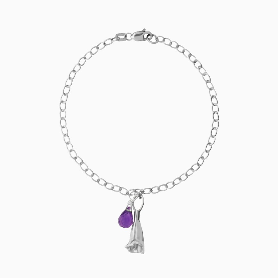 Online TANYA MOSS Pulsera Mujer Plata 925 Jacaranda Flor Amatista